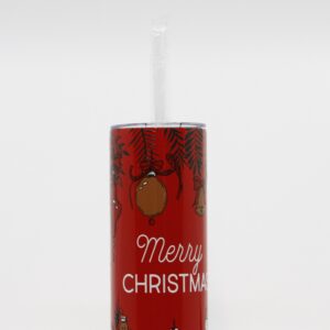 Waterfles kerst rood